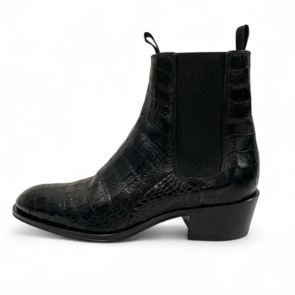 Giuseppe Zanotti Croc-Embossed Leather Chelsea Boots Men’s 41 EU 8D US MSRP $995